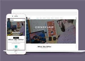 企业服务执行动态HTML网页模板下载 - 项目资源网