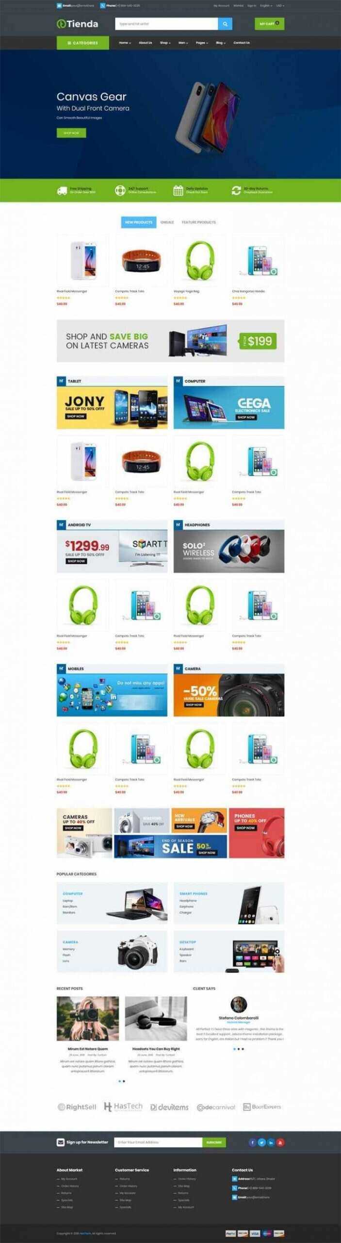 Bootstrap4手机数码商城响应式前端 - 项目资源网