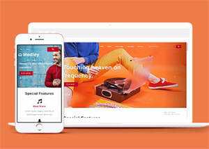 简洁耳机生产企业网站模板下载 - 项目资源网