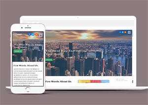 响应式宽屏外墙装修网站模板 - 项目资源网