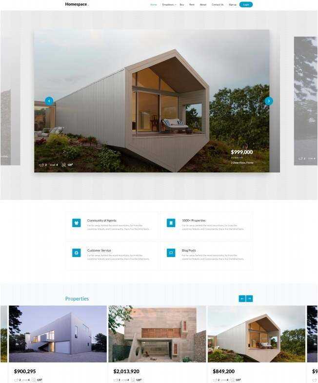 别墅在线交易服务机构网站html模板 - 项目资源网