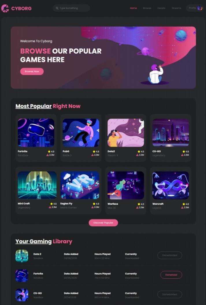 HTML5热门游戏体验宣传网站模板 - 项目资源网