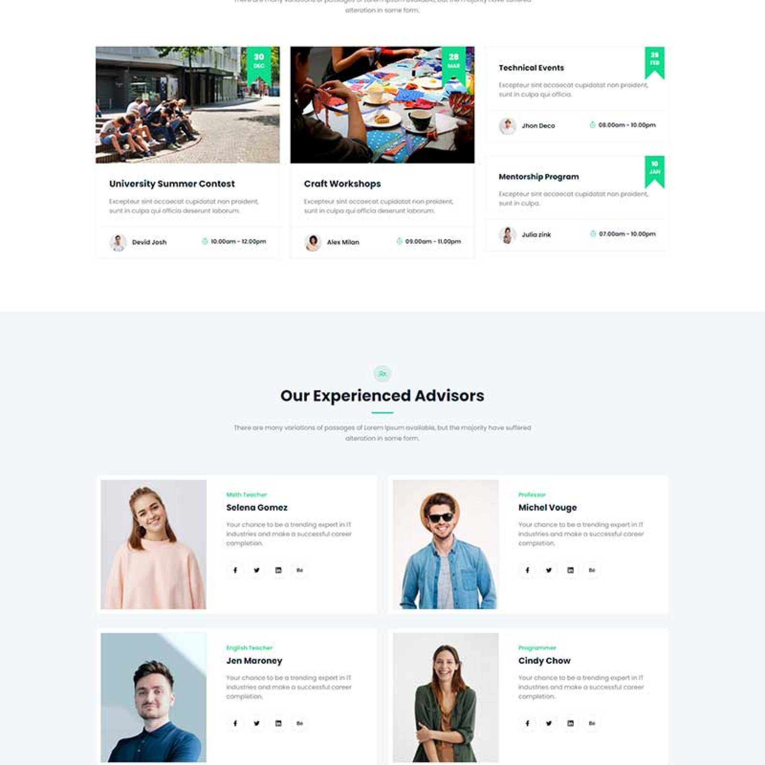 绿色响应式在线课程教育HTML5网站模板 - 项目资源网