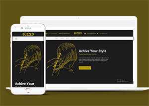 简洁发型设计培训学校网站模板 - 项目资源网