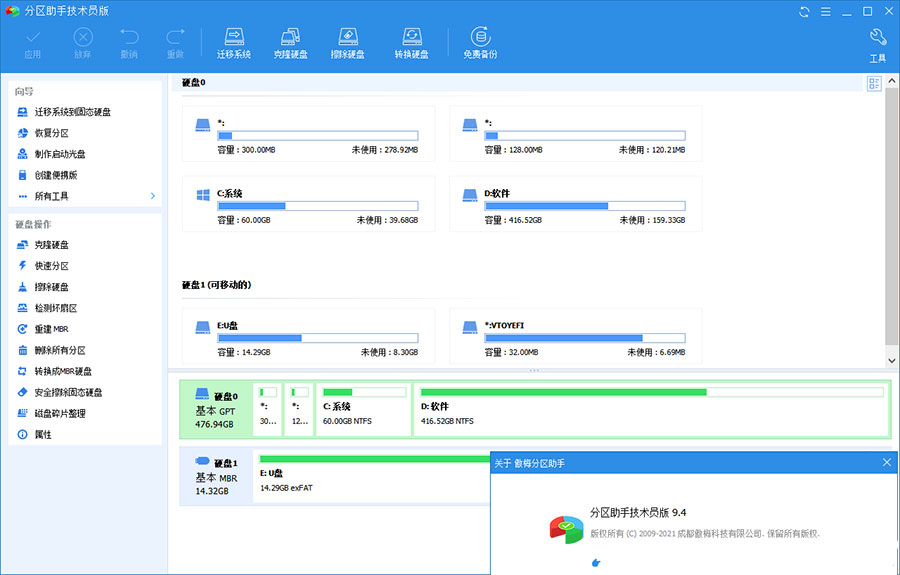分区助手技术员版 AOMEI Partition Assistant v9.12 绿色版 - 项目资源网